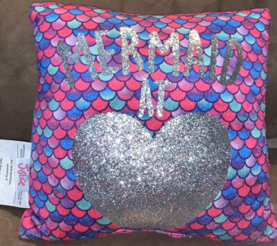 JUSTICE PILLOW MERMAID AT ❤️ 9” PLUSH SHIMMERING SUPER CUTE!!