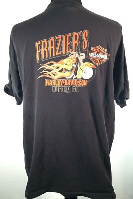 Harley-Davidson Tシャツ Frazier's Buford Frazier Harley-Davidson Buford Georgia Graphic Black Mens