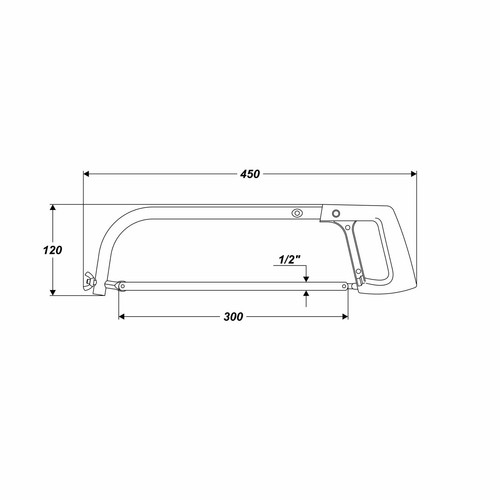 Säge 450 mm Eisensäge Bügelsäge Metallsäge Handsäge inkl. Sägeblatt 300 mm - Bild 2 von 2