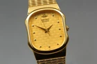 Vintage 1991 [Exc+5] Seiko Galaxy V701-5H50 Gold Quartz Men’s Watch From JAPAN