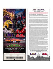 Ole Miss Vs LSU September 19th 2026 Commemorative Ticket Stub Custom