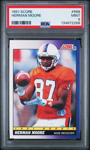 1991 Score Herman Moore #568 card