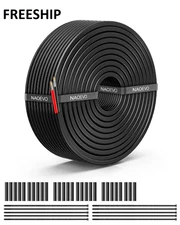 NAOEVO 12AWG 2-Conductor Tinned Copper Wire 30FT PVC Jacket 12V-600V Cable