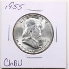 1955 50C Franklin Half Dollar in Choice BU Condition #7420