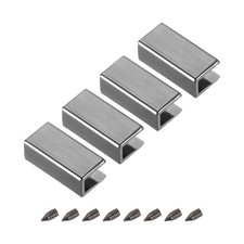 4 Pcs Belt Buckle End Tip for Sewing DIY Accessories 0.75 Inch, Black 