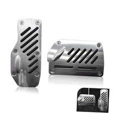 Car Pedal Covers, Anti-slip Brake Accelerator Pad, Alloy Anti 2 PCS Black