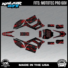 Graphics Kit for MotoTec Pro 60v (All Years) Twitch Series - Red