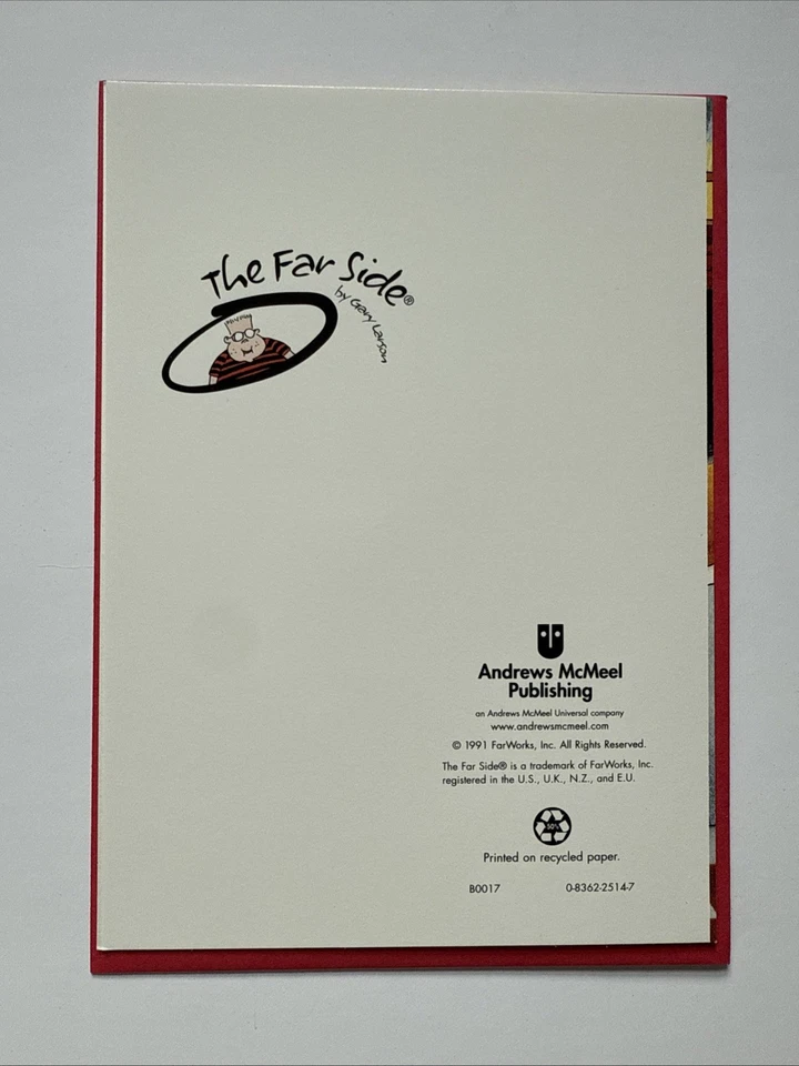 Tarjeta de Navidad divertida de colección de los años 90 *UNA* The Far Side What The Hell Gary Larson NUEVA Foto 3 de 4