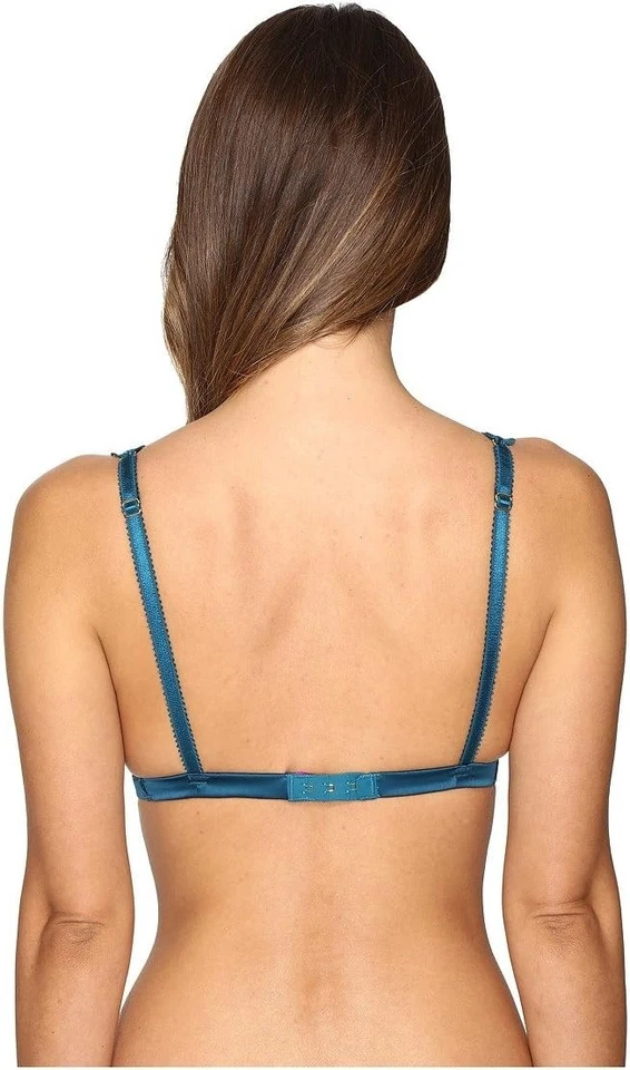 Sujetador de copa suave Dani $74 L Agent by Agent Provocateur | verde azulado/negro | grande Foto 4 de 4