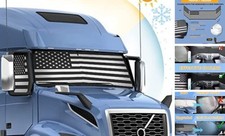 Semi Truck Sun Shade for Windshield and Side Window   Retractable US Flag
