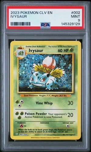 2023 POKEMON CLV-CLASSIC VENUSAUR & LUGIA EX DECK #002 IVYSAUR PSA 9
