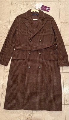 Ralph Lauren Check Double Breasted Coat S