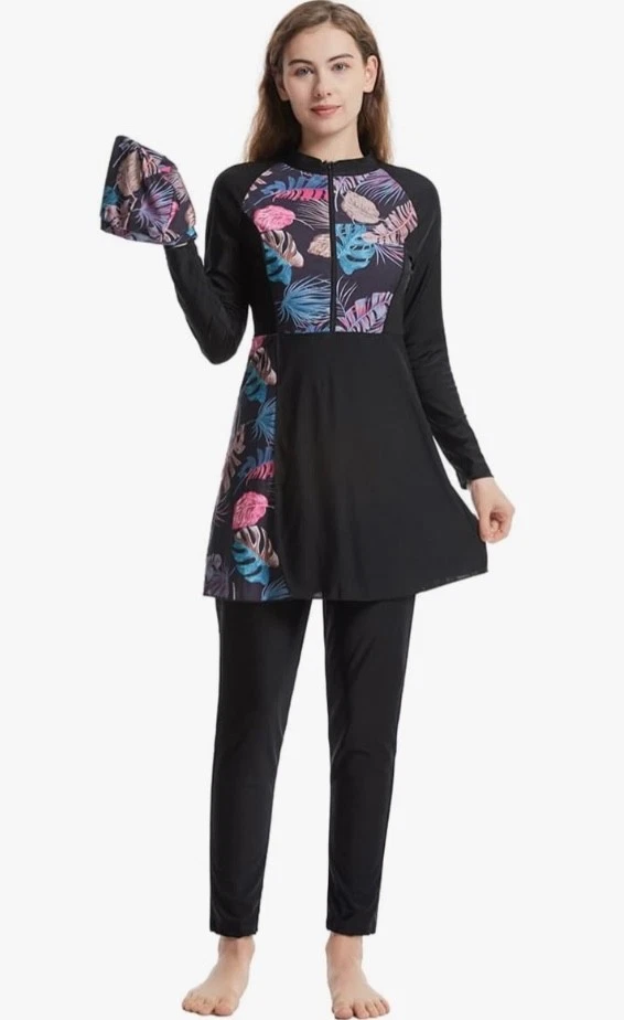 Traje De Baño Musulmán Para Mujer, Traje De Baño De Cobertura Completa