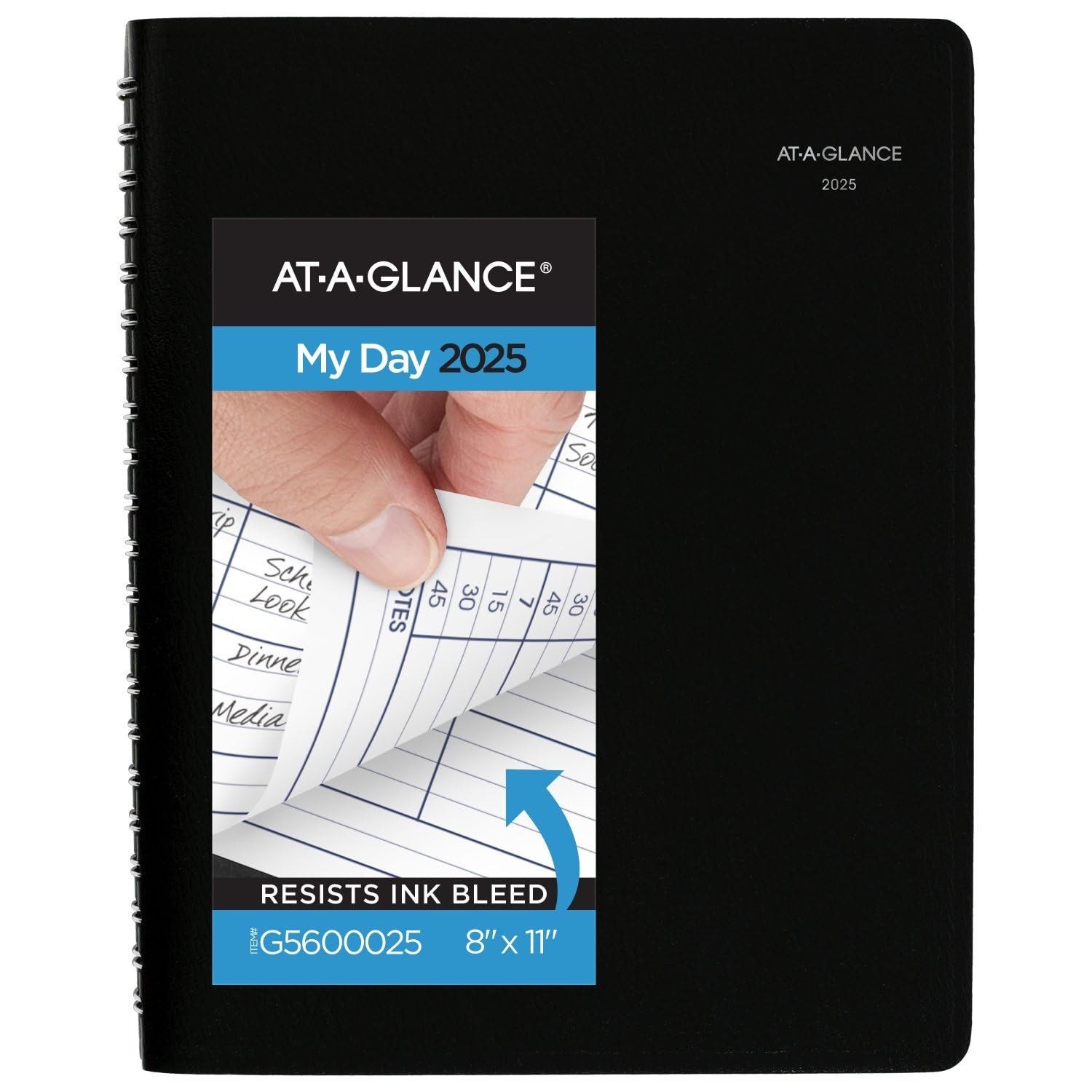 2025 Daily 4-Person Group Planner 8x11 with Laminated Cover