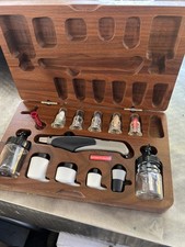 &Auml;ZTEK Airbrush-Set im Holzkoffer m. Zubeh&ouml;r, Spr&uuml;hpistole/Handst&uuml;ck, Neu