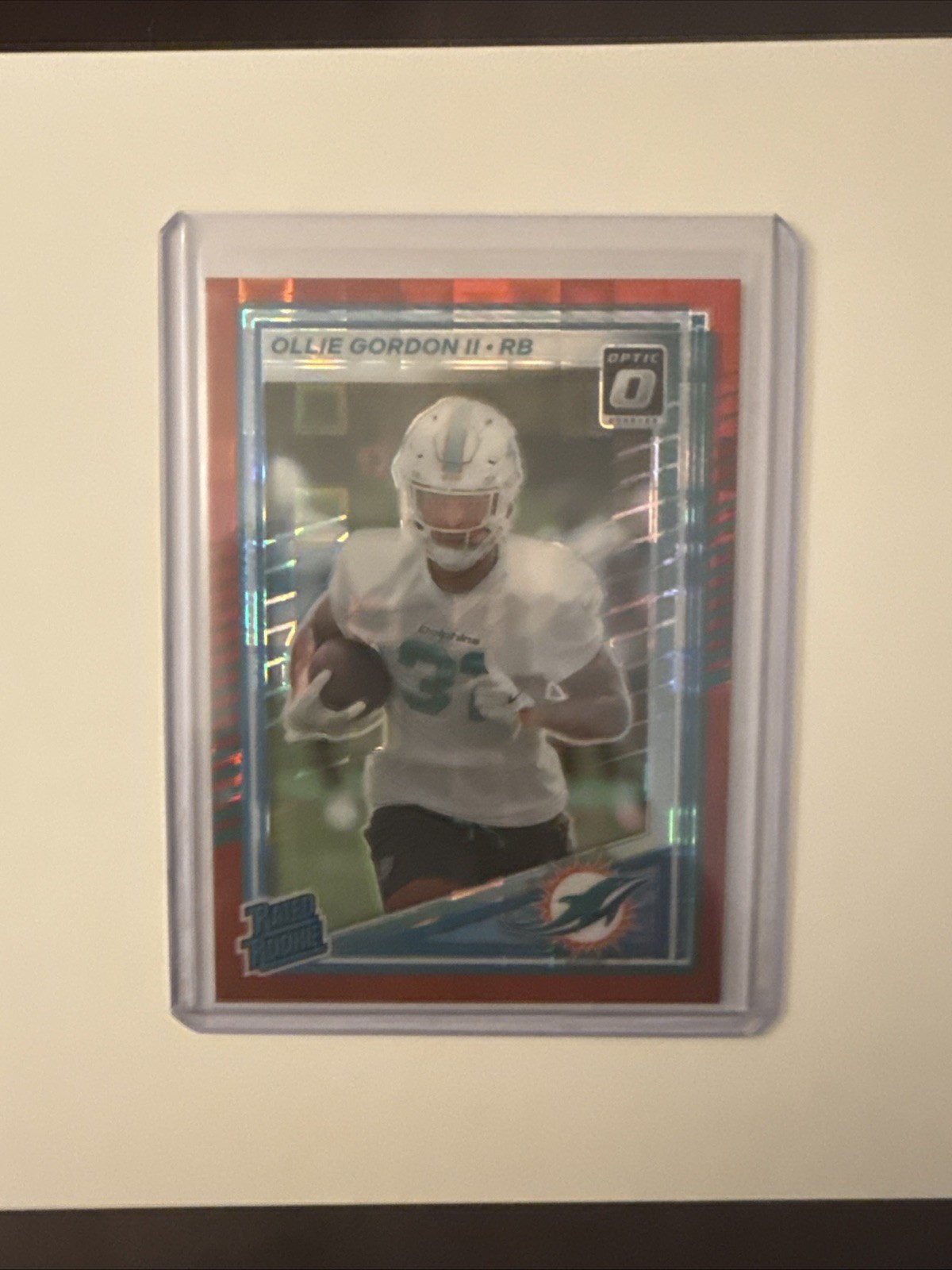 2025 Donruss Optic Preview Ollie Gordon II Red Pandora Rated Rookie 394 RC Miami