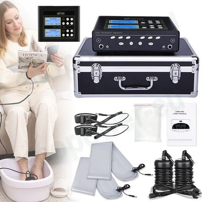 Body Detox Maschine Ion Array Fußbad Spa Reinigen Ionic Taillengurt Entgift DHL