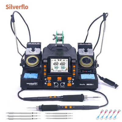 982D-II Smart Soldering Station With T210 and T245,2 Handles 8 Tips