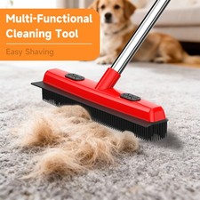 Pet Carpet Hair Removal Broom, 2-in-1 Hair Remover  Squeegee