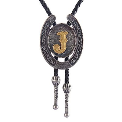  Bolo Tie for Men Western Leather Necktie Letter Mens Bolo Tiesewelry Native J