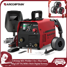 ARCCAPTAIN 3 In 1 MIG Welder 130Amp Gasless Flux Core MIG/Lift TIG/MMA 110V 2026