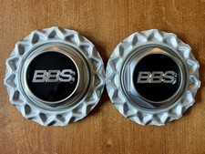 Bbs Center Caps 2 - Excellent Condition Oem Silver Mazda Miata Rx-7 09.23.133