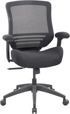 Ergonomic Mesh Office Chair with Lumbar Support  Thick Cushion - Black