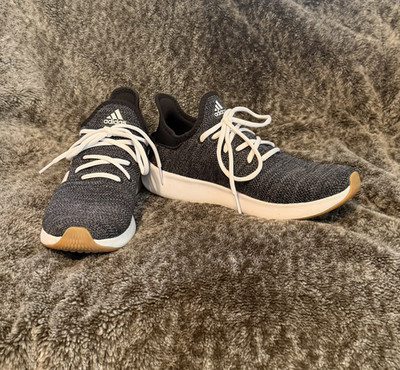 adidas Cloudfoam Low Top Lace-Up Sneaker Heathered Gray/White Tan Unisex