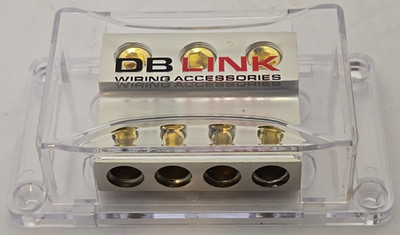 DB LINK: NGB04X Nickel Plasted Distribution Block 2 x 0 Ga, 1 x 2 Ga., 4 x 4 Ga.