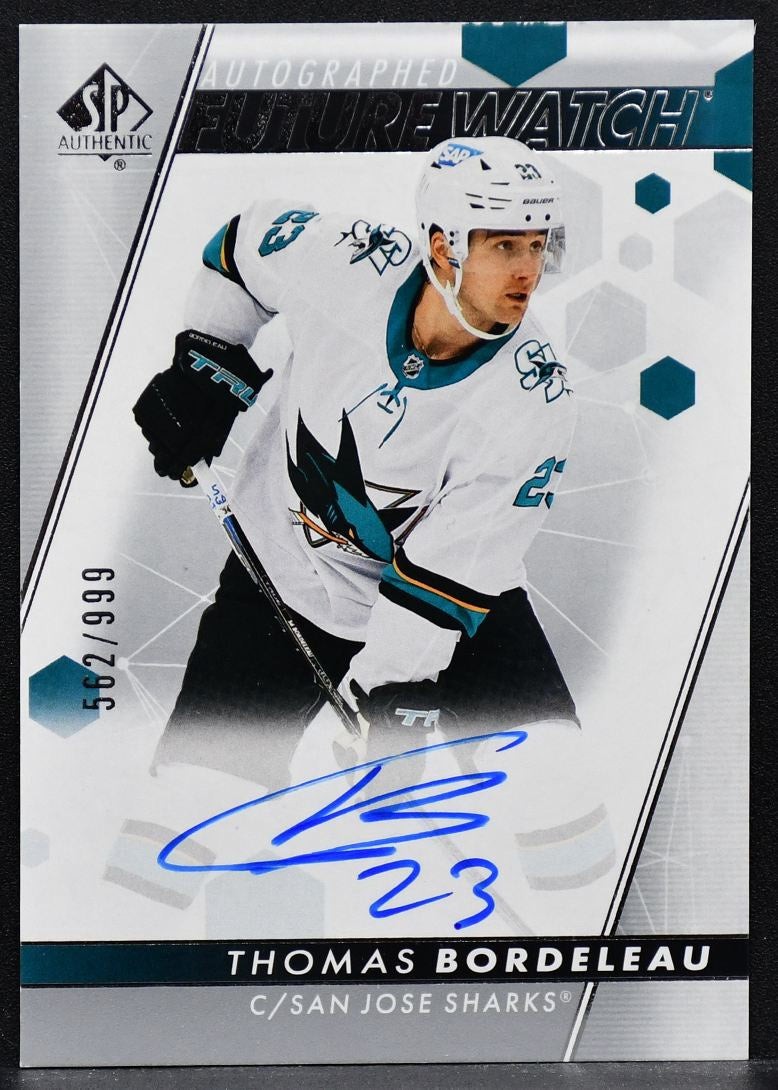 2022-23 SP Authentic Future Watch Autographed Thomas Bordeleau 121 RC Auto /999
