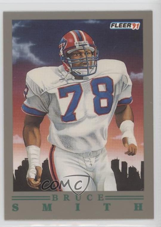 1991 Fleer Pro Vision Bruce Smith #8 HOF 05k6