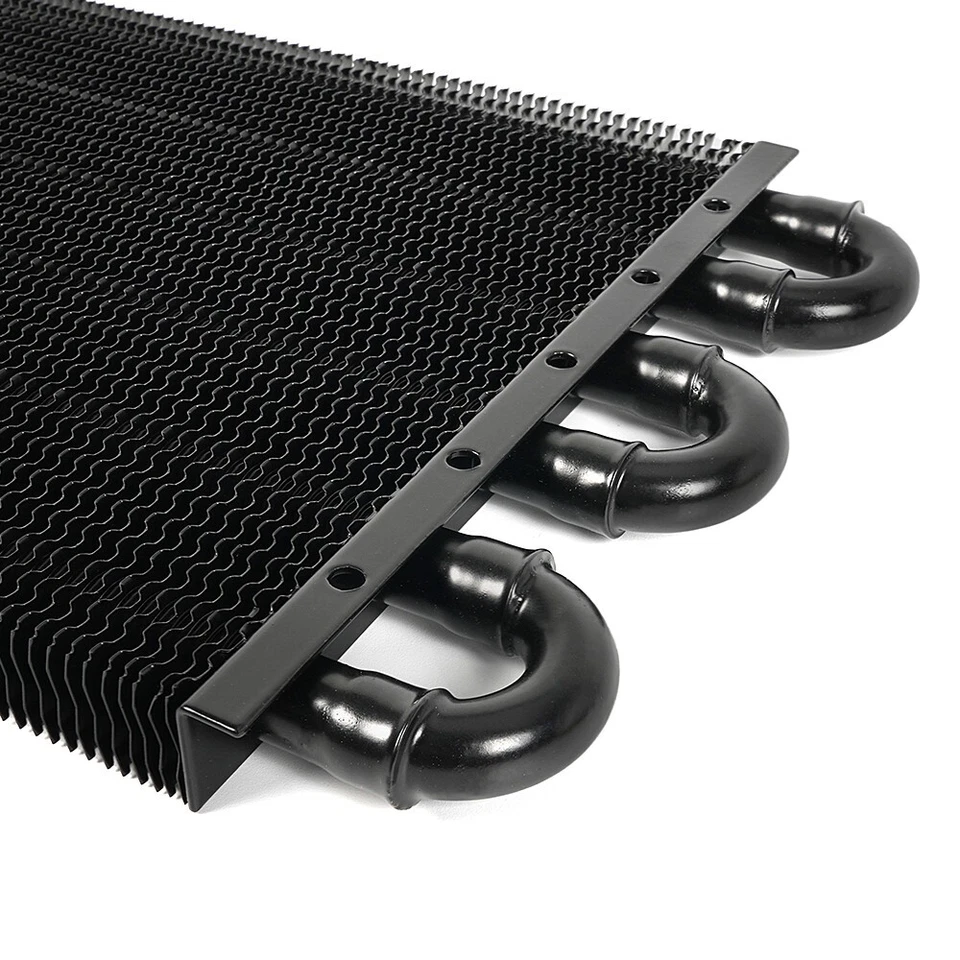 6 Rows Universal Aluminum Remote Transmission Oil Cooler Radiator Converter Kit Foto 4 de 4