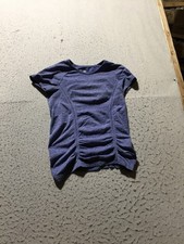 Athleta Nylon Blend T Shirt Womens S Small Purple Stretch Breathable Short Crew