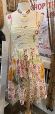 Floreat Anthropologie Morning Stroll Silk Blend Fit And Flare Cat Dress 4 *Read*