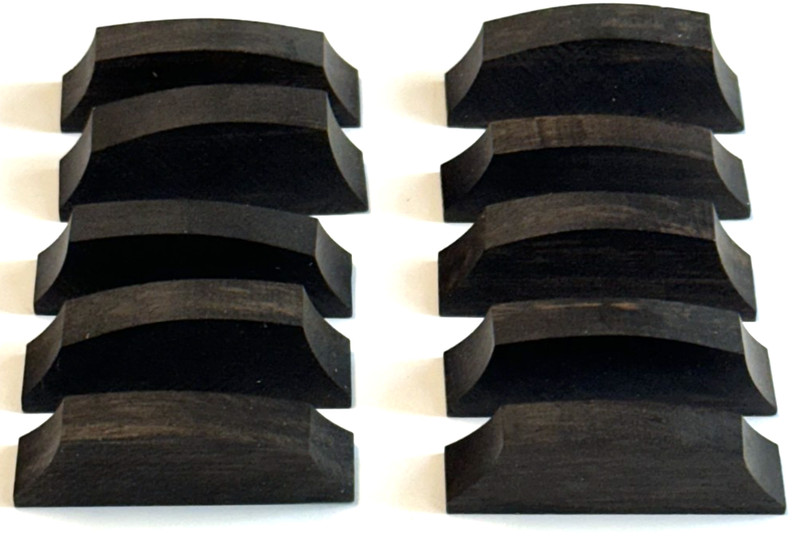 Assorted Cello Nuts (10), Ebony, Semi-Finished, Luthier Violin Maker