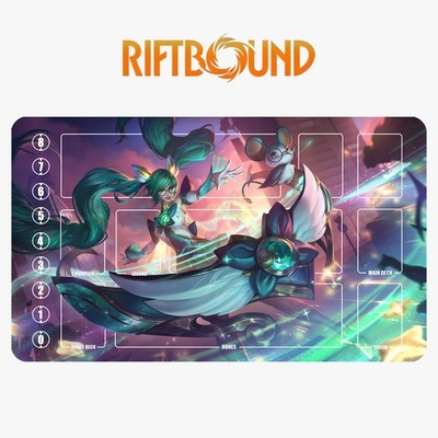 Sona Riftbound League of Legends Playmat+Bag Trading Card Game Mat 16