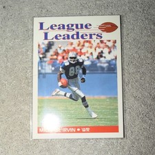 1992 Fleer League Leaders - Michael Irvin #455 Dallas Cowboys Football Card