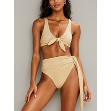  176 NWT BEACH RIOT Grace Top XS  Claire Bottom S - Sparkly Gold