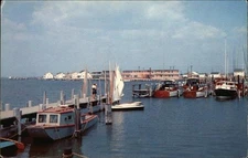 Beach Haven,NJ View of Yacht Club Ocean County Long Candy Co. Vintage PC
