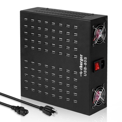 Multiple USB Charging Station, MIXILIN 80 Ports 800W(150A) Fast Charger BLACK 