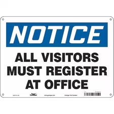 Condor 472F14 Safety Sign, 10 In Height, 14 In Width, Aluminum, Horizontal