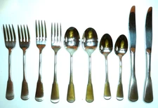 Lot of  10 - 2 place settings SSS by Oneida Colonial Boston Minute Man flatware