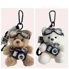 Teddy Bear Plush Bag Charm Keychain   Cute Kawaii Bag Pendant Purse Accessory