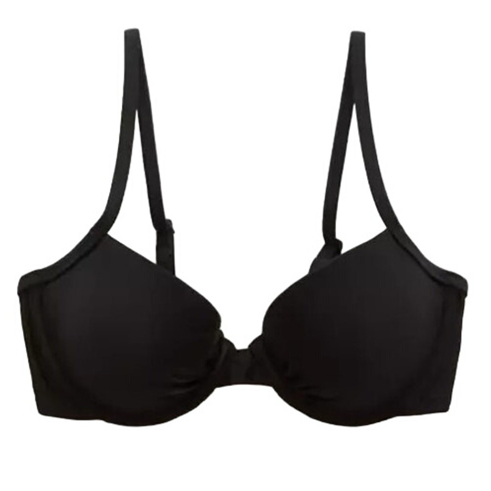 NWT Aerie OG Women's Lightly Lined Underwire Bikini Top True Black Size 32D