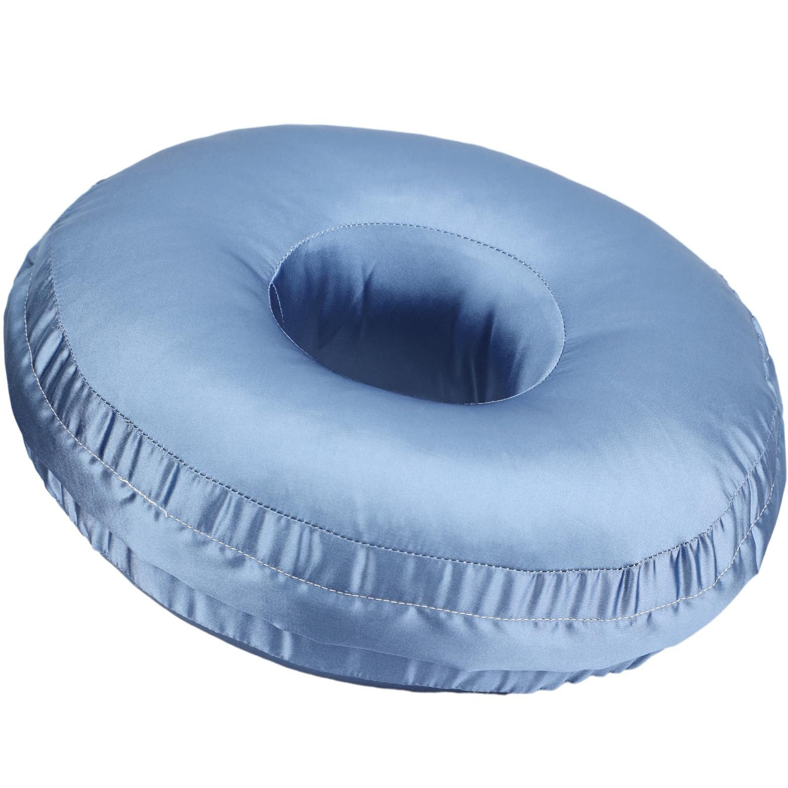 Washable Silky Satin Ear Piercing Pillow with Removable Pillowcase Smooth Coo...