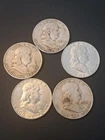 Lot (5) Franklin Half Dollar Coins