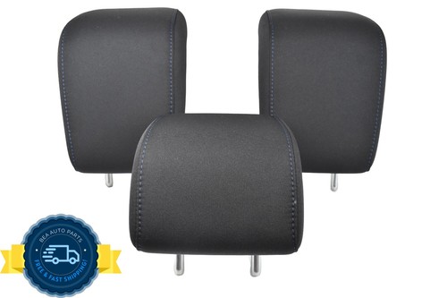 2017-2020 Toyota Yaris iA Rear Seat Black Cloth Left Right Headrest Set OEM