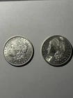 1886 O, 1887 S Morgan Silver Dollars A/U Condition