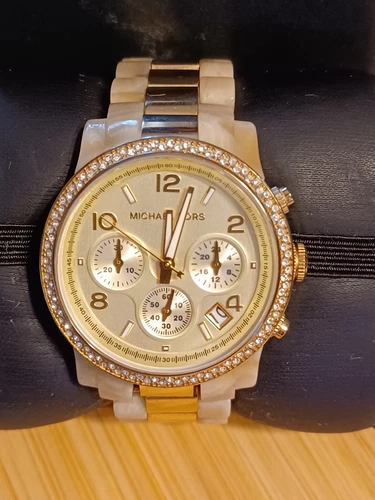 Orologio Michael Kors donna cronografo corno e quadrante oro MK 5582