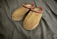 UGG Tazz 1122553 Women's Sz 8 Brown Suede Shearling Slip-on Shoe NEW/BOX